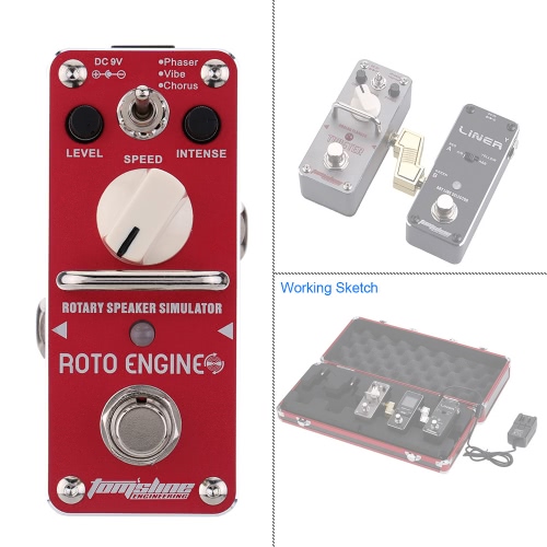 AROMA ARE-3 Roto Engine Rotary Speaker Simulator Mini Single Electric Guitar Effect Pedal with True Bypass