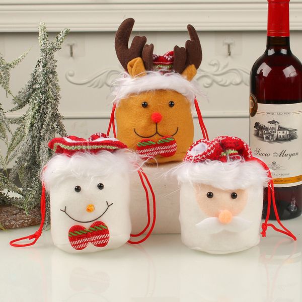 Christmas Decorations Diy Flannelette Apple Bag Bundle Pocket Ornaments Doll Gift Wholesale 1223533