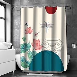 Shower Curtain with Hooks for Bathroom,Colorful Painted Wood Shower Curtain Plank Rustic Farmhouse Wooden Vintage Barn Door Bathroom Decor Set Polyester Waterproof 12 Pack Plastic Hooks Lightinthebox