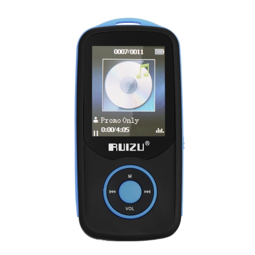 RUIZU X06 jugador de 4GB MP3 / MP4 Jugador de música sin pérdidas BT Connection Radio FM Recodificación con ranura para tarjeta TF 1.8 pulgadas de pantalla