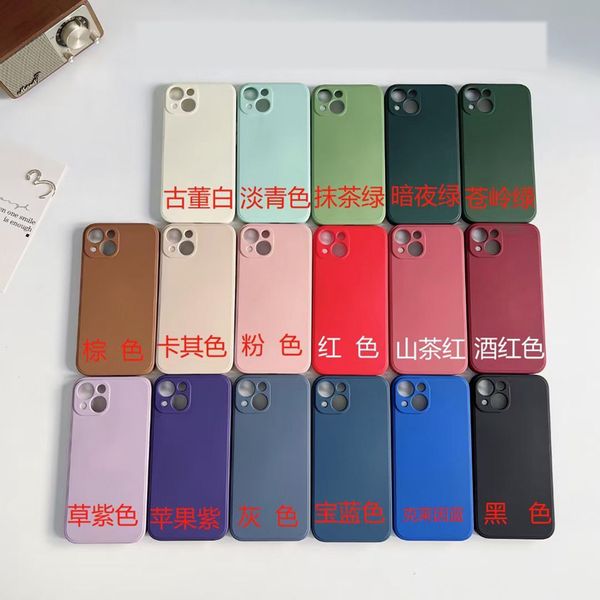 Liquid Silicone Shockproof Cases For Iphone 14 Pro Max 2022 13 12 Mini 11 XS XR X 8 Plus 7 6 6S IPhone14 Fashion TPU Flexible Slim Soft Fine Hole Phone Cover Back Skin