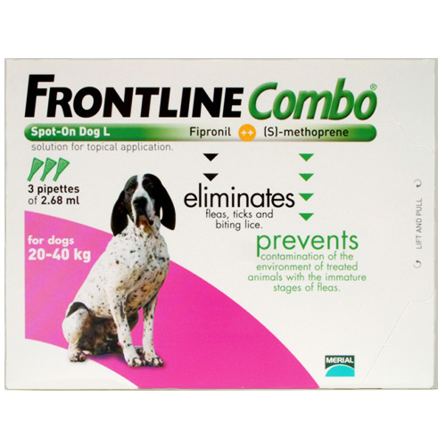 Frontline Plus (Combo) For Large Dogs 45-88 Lbs (Purple) 6 Pipette