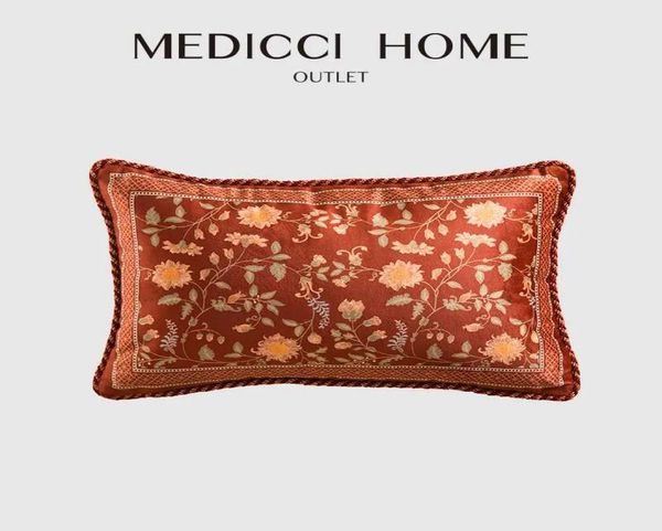 Pillow Case Medicci Home Accent Cushion Cover Burgundy Red Velvet Floral Flower Bird Print Throw Sofa Couch Bed Cases4723809