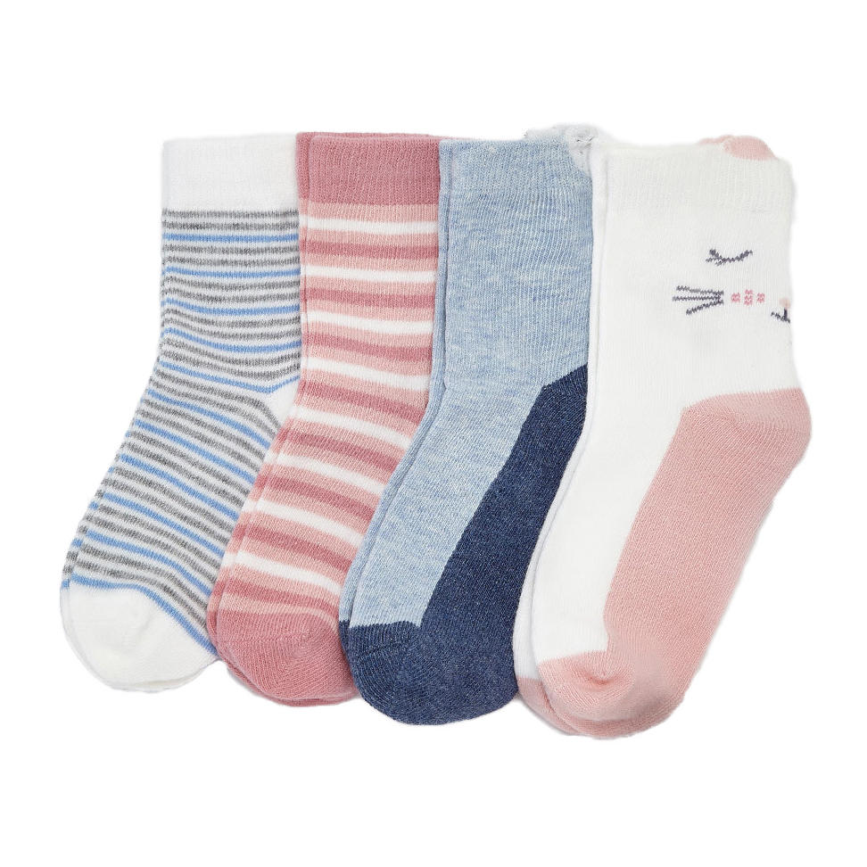 [FROM XIAOMI YOUPIN] 3pcs Children Kids Combed Cotton Jacquard Sock Spring Autumn Soft Breathable Ankle Socks