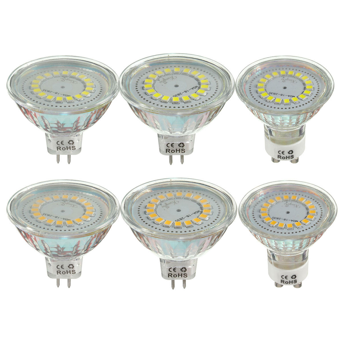 Kingso AC110V/220V GU10 MR16 MR11 4W SMD2835 18 LED Light Bulb for Home Indoor Garden Decoration
