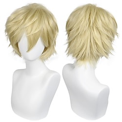 Short Blonde Men's Cosplay Wig for  Christmas Event  Party Lightinthebox