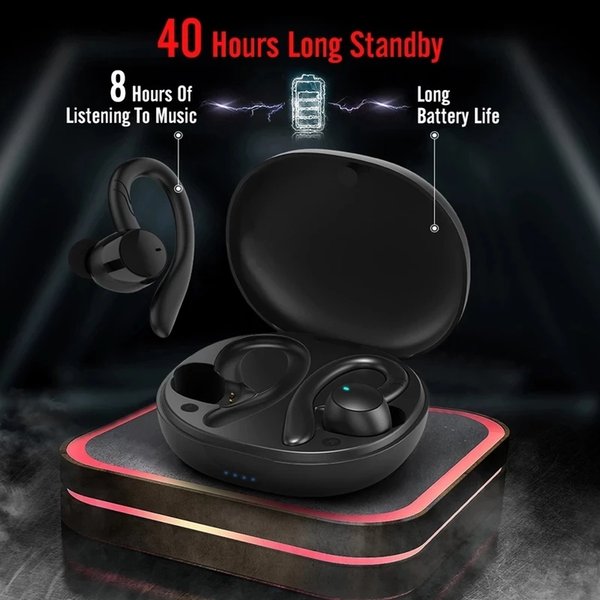Noise Cancelling Headphones, TW13 TWS Wireless Bluetooth 5.0 Earphones, Sports Gaming Headset, Hands-Free Earbuds