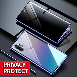 Phone Case For Samsung Galaxy Magnetic Adsorption S22 Ultra Plus S21 FE S20 A71 A51 Note 20 10 Ultra Plus A70 A50 Full Body Protective Anti peep Shockproof Transparent Privacy Tempered Glass miniinthebox