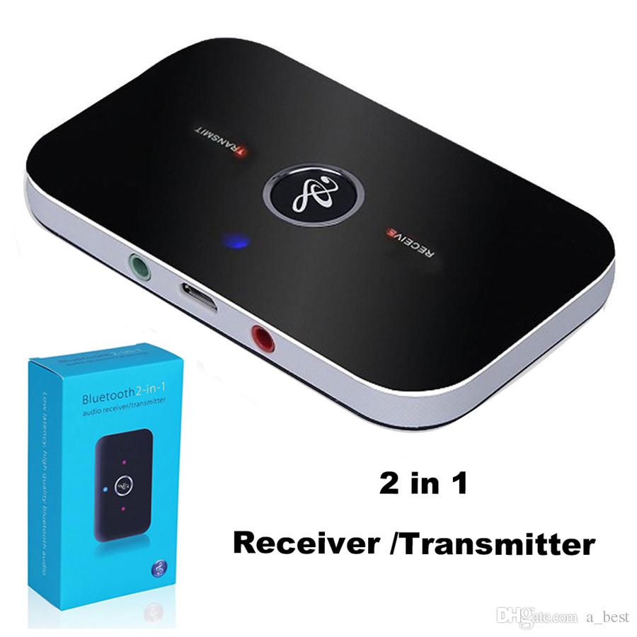Bluetooth Audio Adapters Wireless Bluetooth 4.2 Transmitter and Receiver 2-In-1 3.5mm Car Kit for TV / Home Stereo System Headphones Speaker