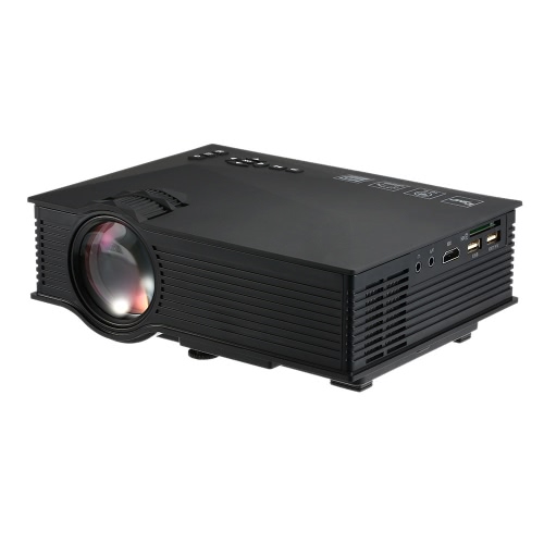 UC46 LED Projector 1200 Lumens 800 * 480 800 : 1 Contrast Ratio Black US Plug