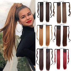 Clip In / On Ponytails Classic / Women / Easy dressing Synthetic Hair Hair Piece Hair Extension Straight 24 inch Party / Evening / Daily Wear / Vacation Lightinthebox