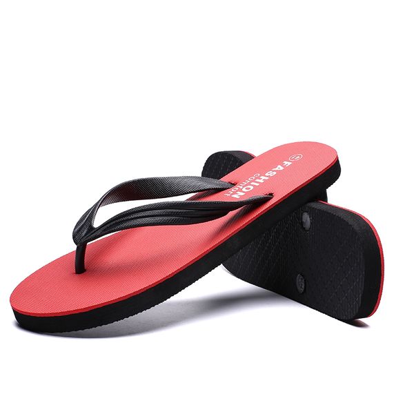 Fashion Women Men Flip Flops Slippers Youth Students Slides Triple Black Red Blue Gray Shoes Size 39-44 Code: 64-0222