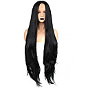 Synthetic Lace Front Wig Weave Wavy Kardashian Free Part Lace Front Wig Very Long Black#1B Synthetic Hair 32 inch Women's Odor Free Soft Adjustable Black / Heat Resistant / Heat Resistant