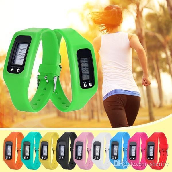Digital LED Pedometer Smart Wristbands Multi Watch silicone Run Step Walking Distance Calorie Counter Watches Electronic Bracelet Colorful Pedometers