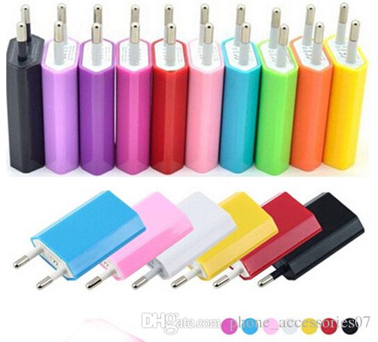 5V 1000mah Colorful EU US Plug Wall Charger Adapter AC Power Adapter Home Charger for iPhone 6s Plus Samsung Galaxy Note 5