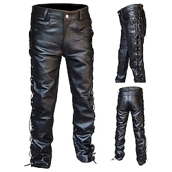 Riders Bikers Punk  Gothic Medieval Steampunk Pants Straight Leg Motorcycle Pants Men's Costume Vintage Cosplay Casual Daily Pants Lightinthebox