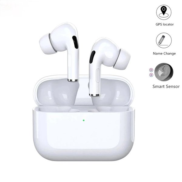 Airpods Pro Earphones Wireless Charging Bluetooth Fast Connection Warter Proof White Color for Mobile Phone Earbuds