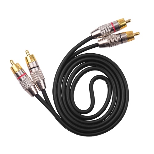 Audio Video Cables de conexión 2RCA a 2RCA Cable de audio estéreo