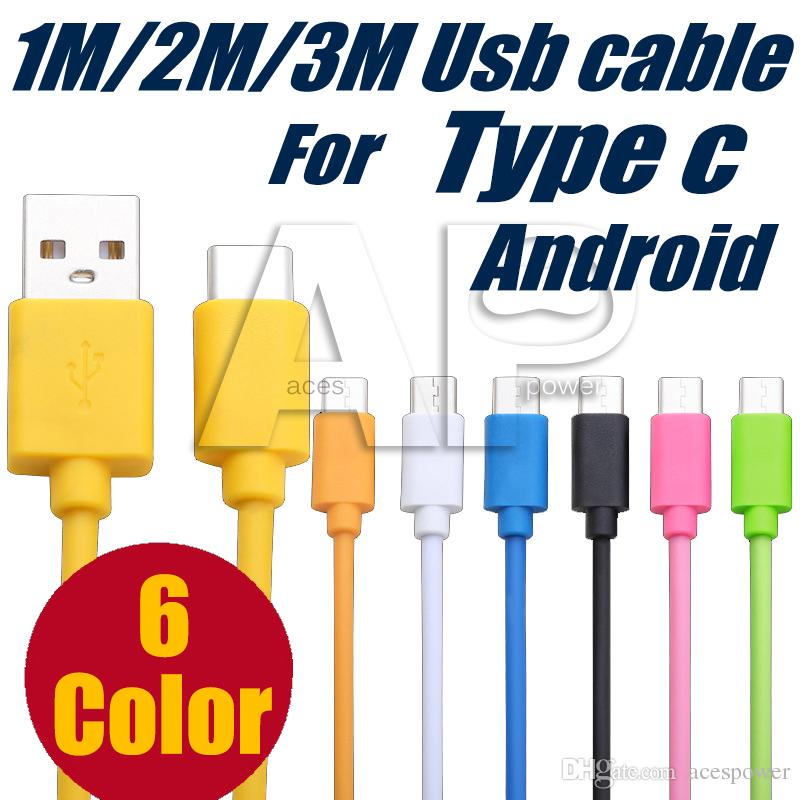 Type C Micro V8 FOR S9 S8 Plus Charging USB Cable 1M 2M 3M Type-c Quick Charge For Android LG K20 One Plus