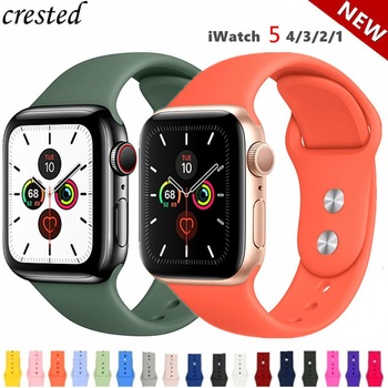 Silicone strap For Apple Watch band 44 mm/40mm iwatch Band 38mm 42mm Sport bracelet Rubber watchband for apple watch 5 4 3 2 1