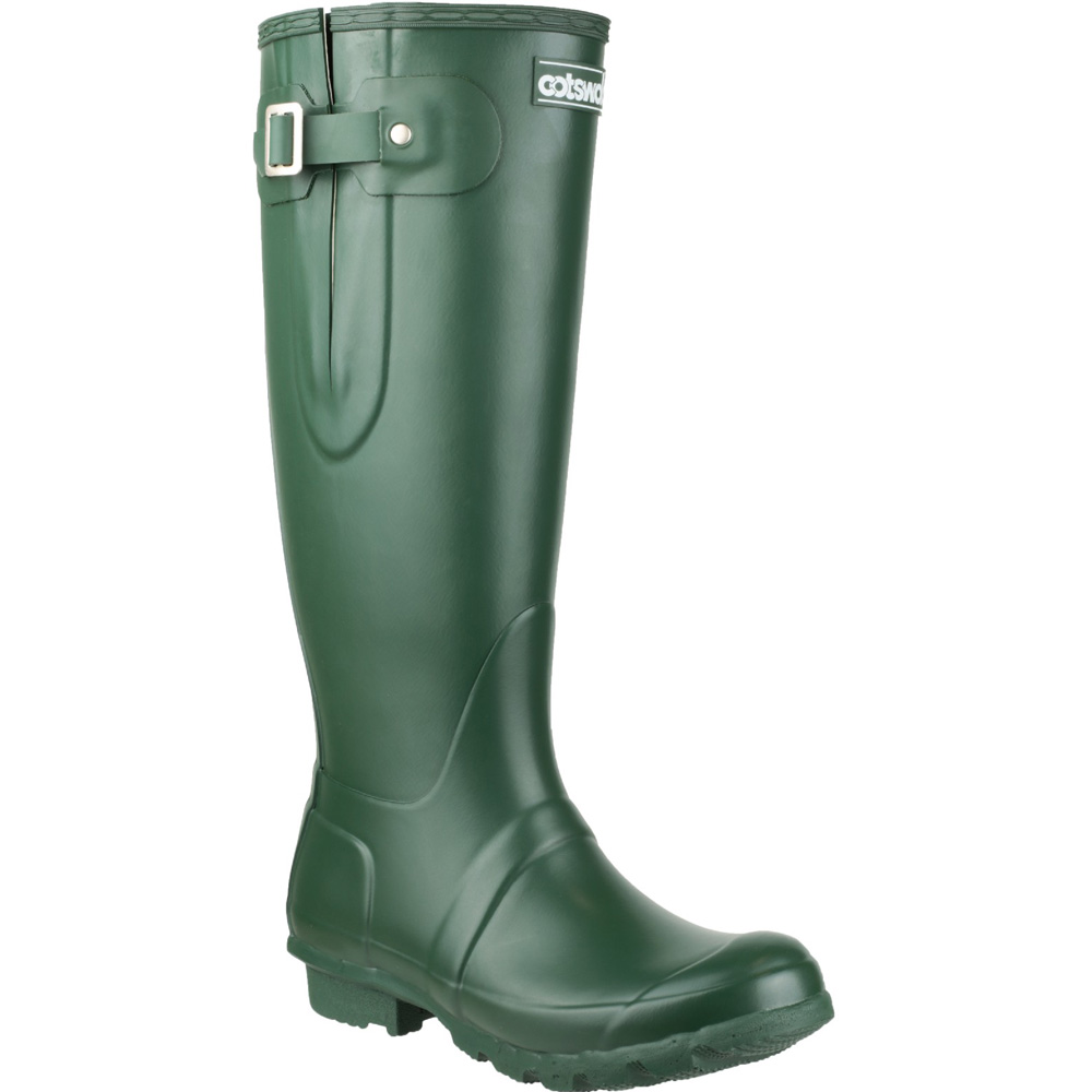 Cotswold Mens Windsor Pull On Buckle Welly Wellington Boot Green
