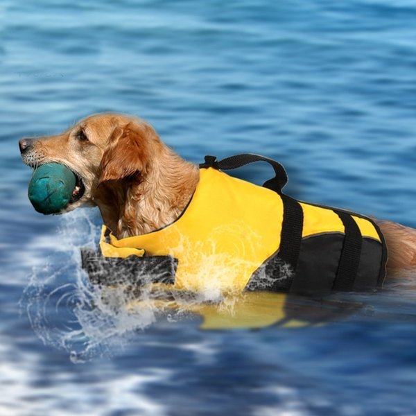 Dog Reflective Swimming Suit Safety Pet Life Jacket Dog Life Vest With Adjustable Rescue Handle Durable Dogs Life Preserver