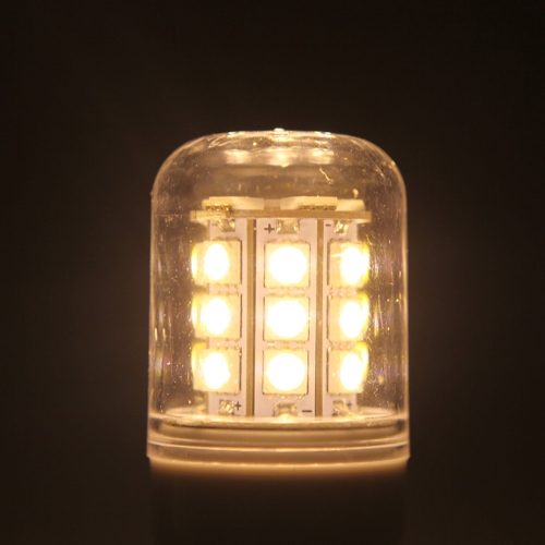 G9 5.5W 5050 SMD 27 LEDs Corn Light Lamp Bulb Energy Saving 360 Degree Stripe Cover Warm White 220-240V