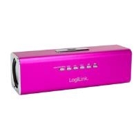 LogiLink DiscoLady Soundbox - 4 Ohm - verkabelt - USB/3.5 mm - Pink - Aluminium - Universal (SP0038P)