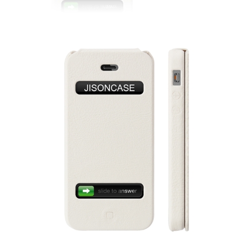 Jisoncase Flip exécutif Etui Housse pour iPhone 5