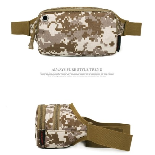 Outdoor Sports Waist Bag Trendy & Retro 900D Oxford Tactical Camouflage Cycling Bag Small Portable Single Shoulder Chest Bag
