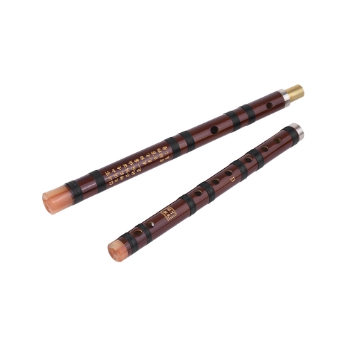 D Key Chinese Traditional Instrument Dizi Bitter Bamboo Flute with Chinese Knot for Beginners