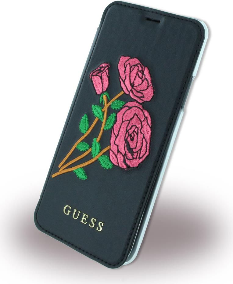4G PU Flower Desire - Book Cover - Apple iPhone X-Euro (GUFLBKPXEROBK)