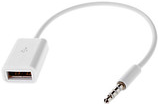 MicroSpareparts Mobile AUDUSBF 3.5mm USB Weiß Kabelschnittstellen-/adapter (AUDUSBF)
