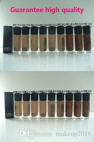 Real Good Quality Hot Face Cosmetics Makeup Foundation 18colors Liquid Foundation Oil-control Concealer DHL Free Shipping