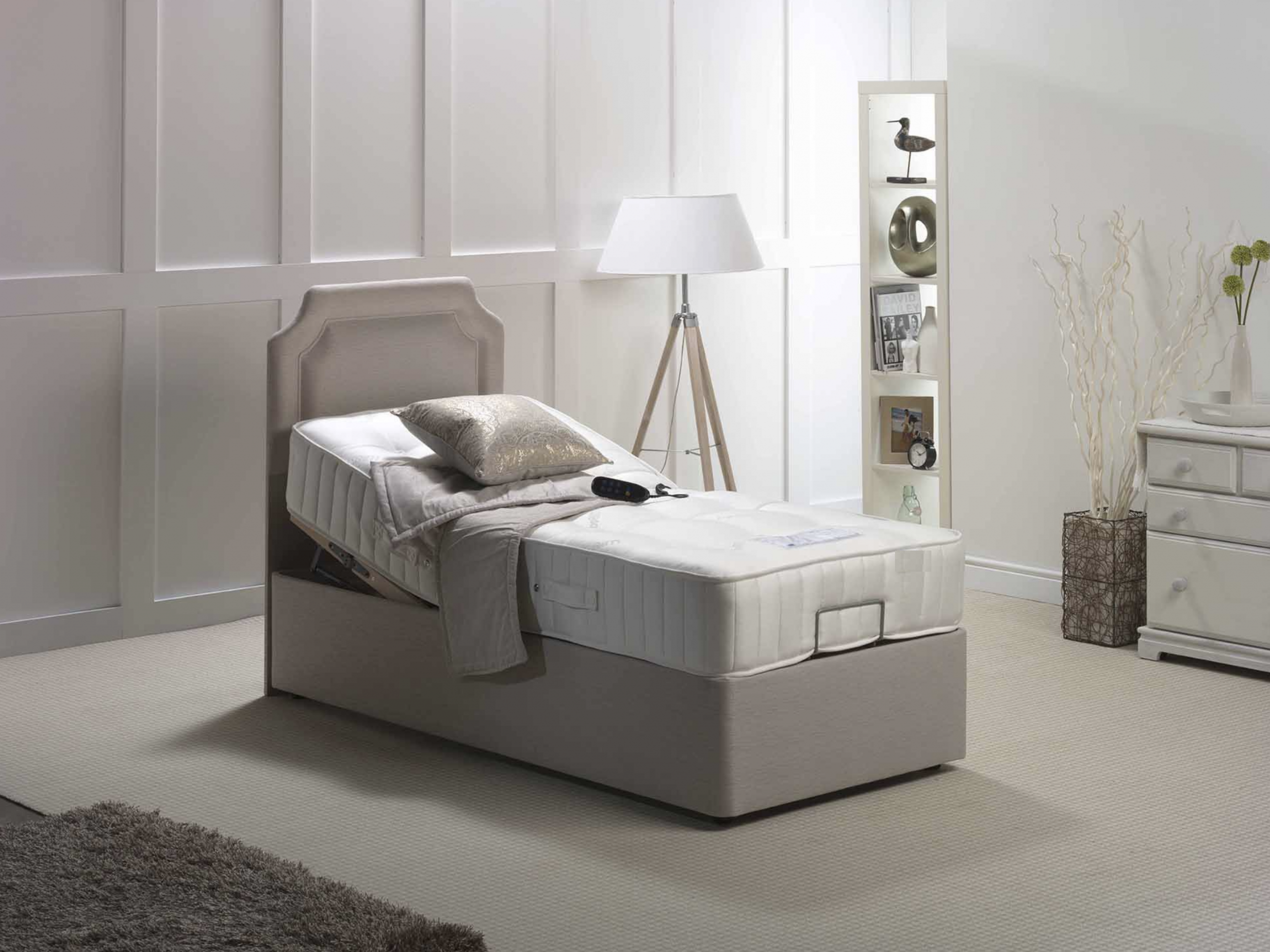 Sloane 3000 Pocket Spring Natural Electric Adjustable Bed Set - Double