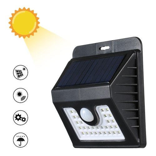 30 LEDs Solar Power Wall Light PIR Motion Sensor Light