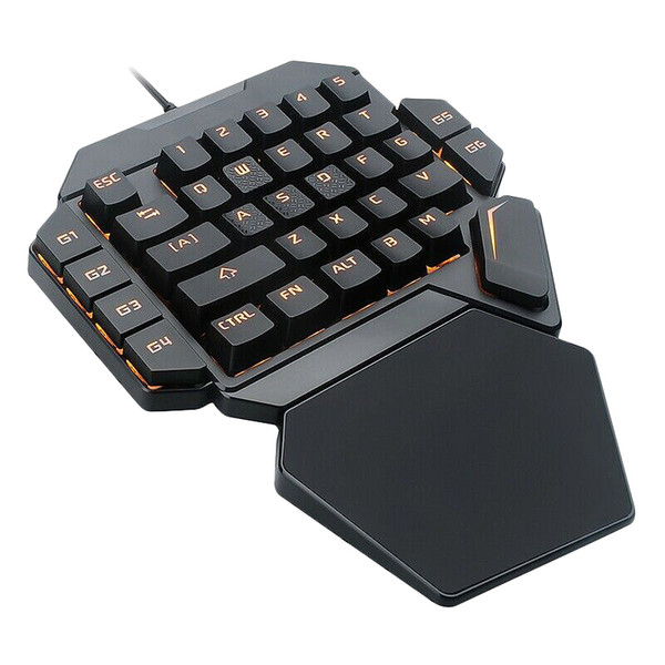 One-Handed Keyboard, Wired USB Keyboard 35-Key RGB One-Handed Gaming Mechanical Keyboard