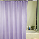 Grueso Resistente al agua cortina de ducha del poliester púrpura raya Tela-2 Tamaños disponibles
