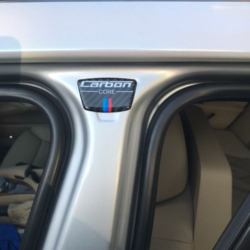 Carbon Fiber Car Sticker For Bmw E46 E39 E60 E90 F30 F34 F10 1 2 3 5 7 Series x1 x3 x5 x6 Carbon Fiber Emblem Car Stickers B Column Sticker