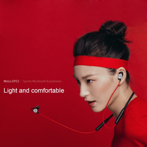 Meizu EP52 Sports BT Earphones Portable BT4.1 Headset Magnetic Design IPX5 Waterproof Stereo Music with Mic Sweatproof Headphones for Android iOS Smartphones