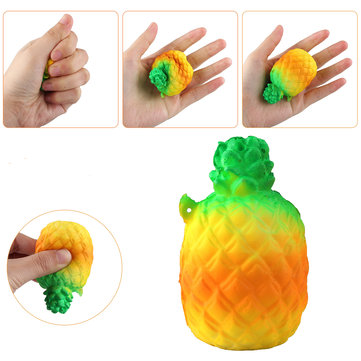 Squishy Pineapple 7cm Fruit Key Chain Phone Bag Strap Pendant Gift Decorations for iPhone 7 Xiaomi