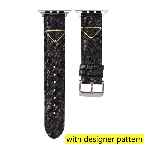 Designer watchbands strap for Apple watch band 42mm 38mm 40mm 41mm 44mm 45mm iwatch 6 5 4 3 2 bands luxury PU leather Straps bracelet fashion letter printed watchband