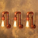 pueblo americano pared industrial enciende lámparas de tuberías de agua retro creativas 220--240v