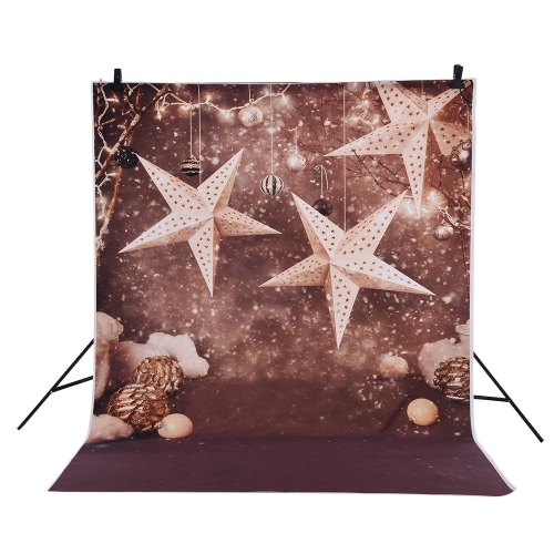 Andoer 1.5 * 2m Photography Background Backdrop Christmas Gift Star Pattern for Children Kids Baby Photo Studio Portrait Shooting