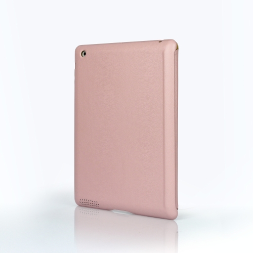 Elegante cubierta protectora caso magnética soporte para nuevo iPad 4/3/2 Wake-up/Sleep rosa