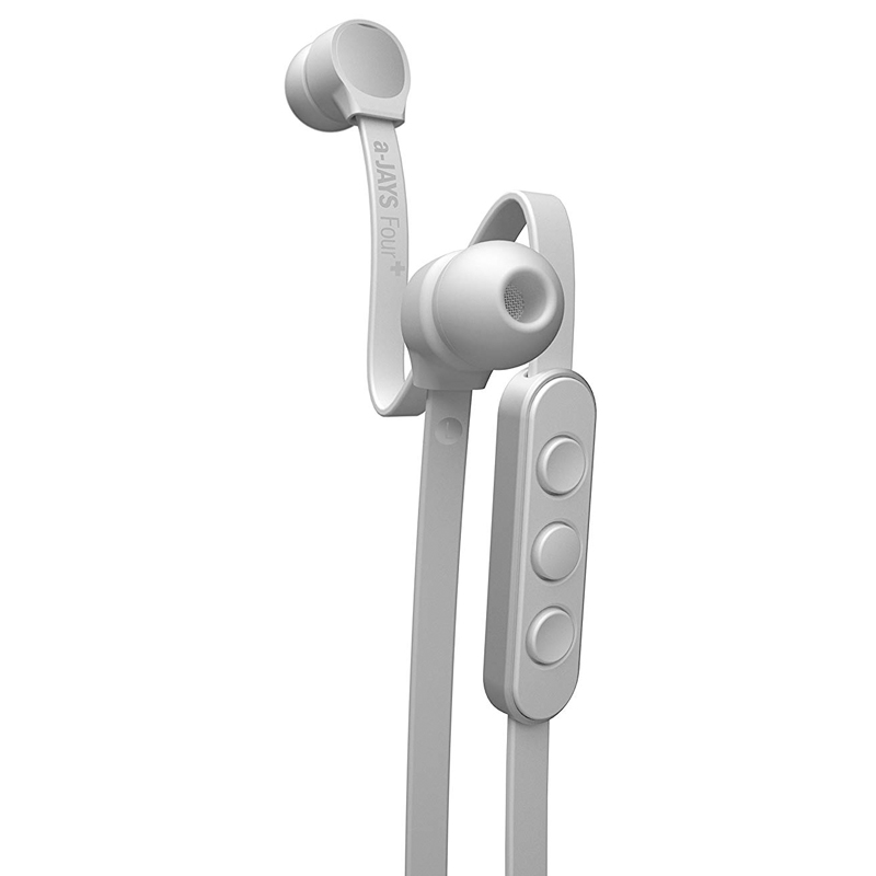 JAYS a-JAYS Four+ In-Line Control Earphones - White/Silver