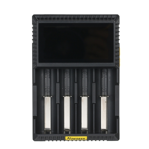NOKOSER D4U 4 Slot LCD Cargador de batería inteligente