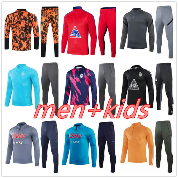 2021 Men + kids jogging football training tracksuit kits 20 21 boys survetement foot soccer chandal futbol mens football tracksuit