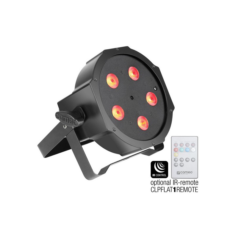 Cameo FLAT PAR CAN TRI 5x3W IR - 5x3W High Power TRI Colour FLAT LED RGB PAR Scheinwerfer in schwarz