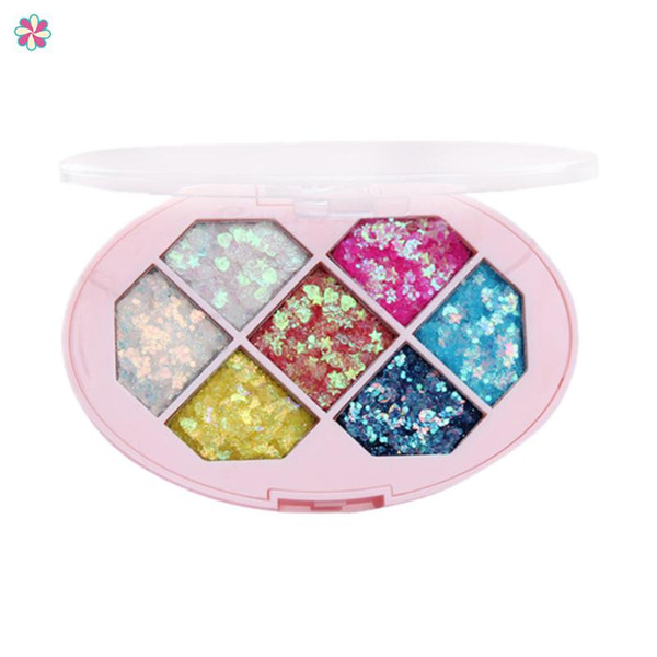 7 colors sequins eyeshadow palette diy shimmer facial body decoration sequinscy